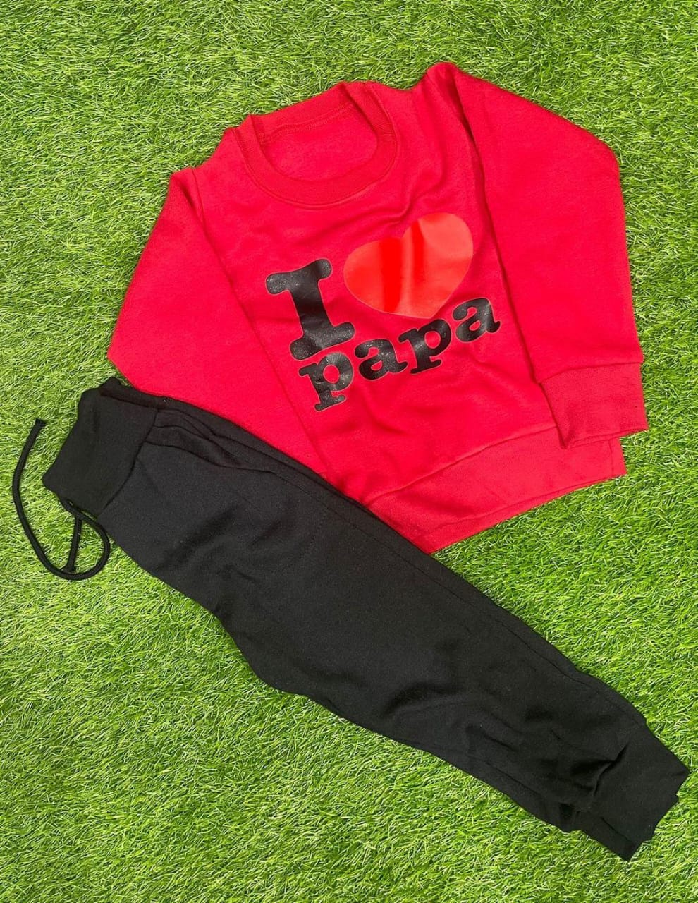 Fleece Printed Sweatshirt Tracksuit