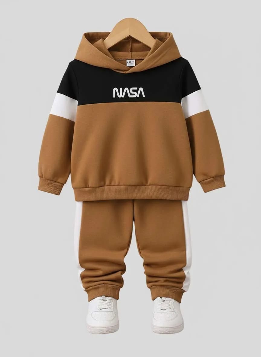 Fleece Plain Hoodie Tracksuit