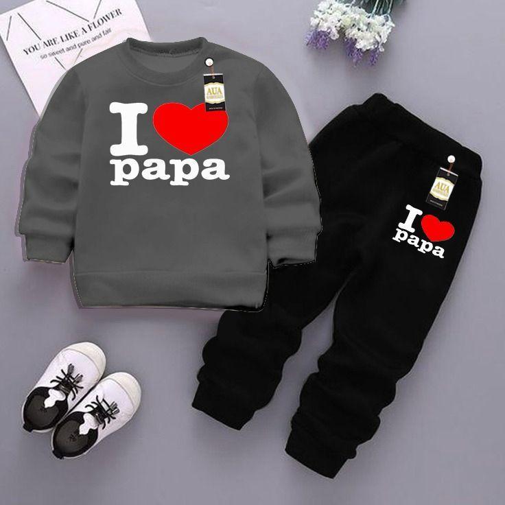 Fleece Printed Sweatshirt Tracksuit