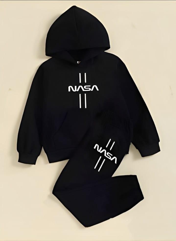 Fleece Printed Hoodie Tracksuit