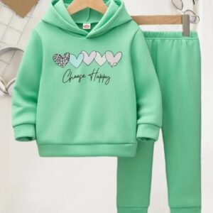 Fleece Printed Hoodie Tracksuit