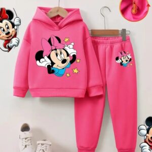 Fleece Printed Hoodie Tracksuit