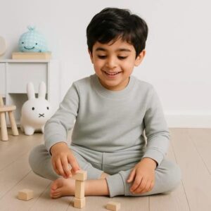 Fleece Plain Tracksuit In Soft Fabric