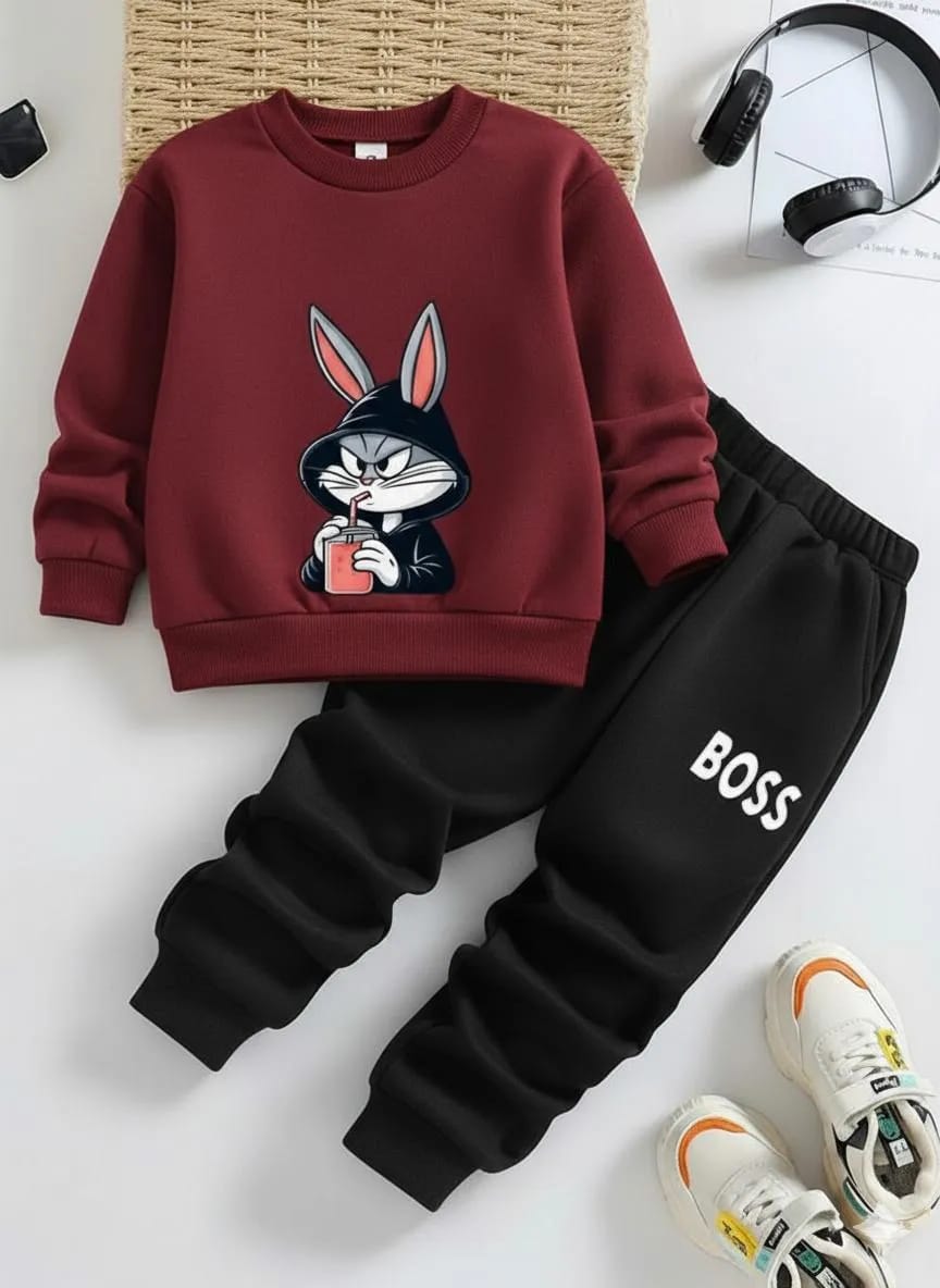 Fleece Printed Tracksuit
