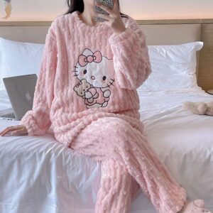Hello Kitty Bear Coral Fleece