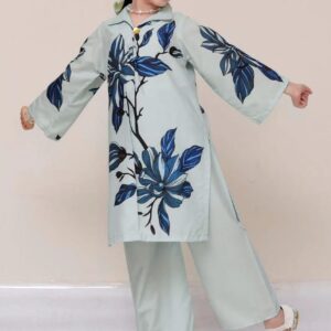 Girl's Arabic Lawn Printed