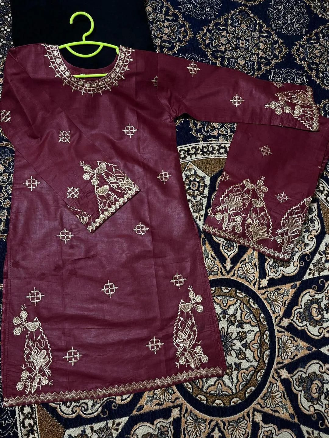Embroidered Kurta And Shalwar Suit