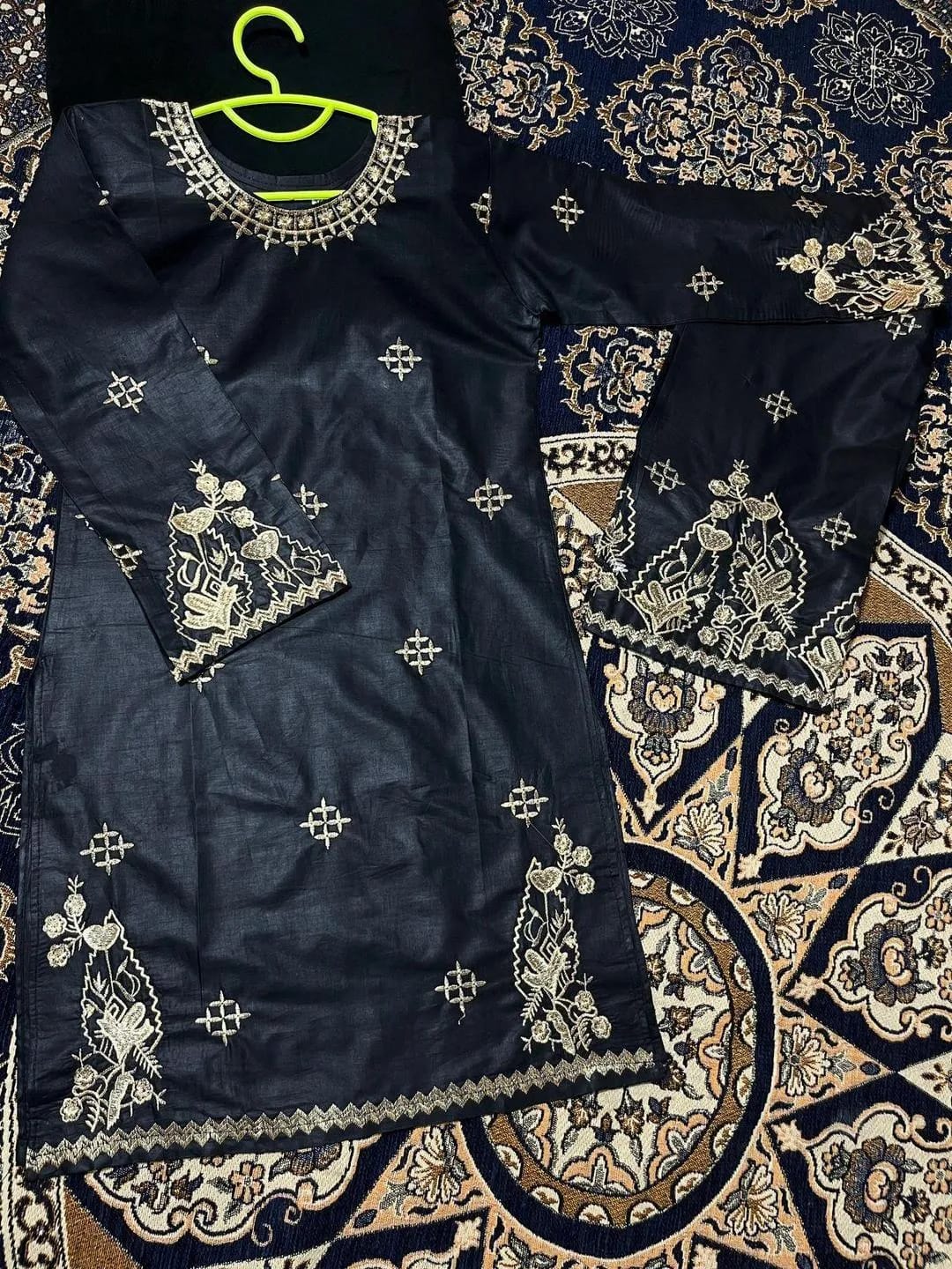 Embroidered Kurta And Shalwar Suit