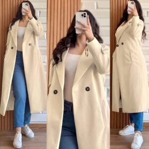 Fleece Plain Overcoat