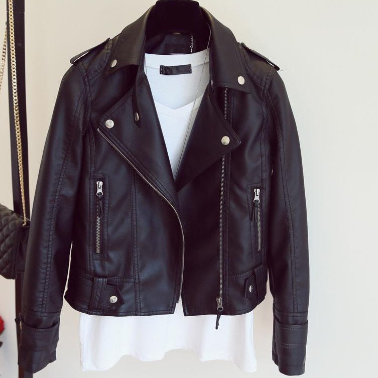 Leather Women's Short Coat