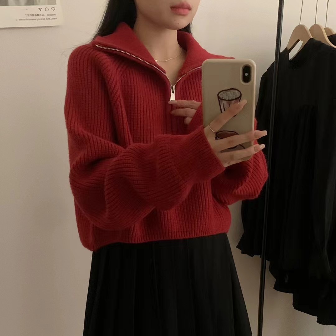 slim short sweater