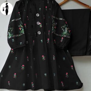 Stitched Cotton Embroidered Shirt And Trouser