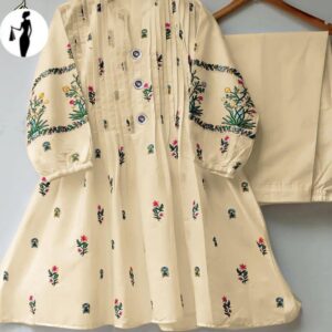 Cotton Embroidered Shirt And Trouser