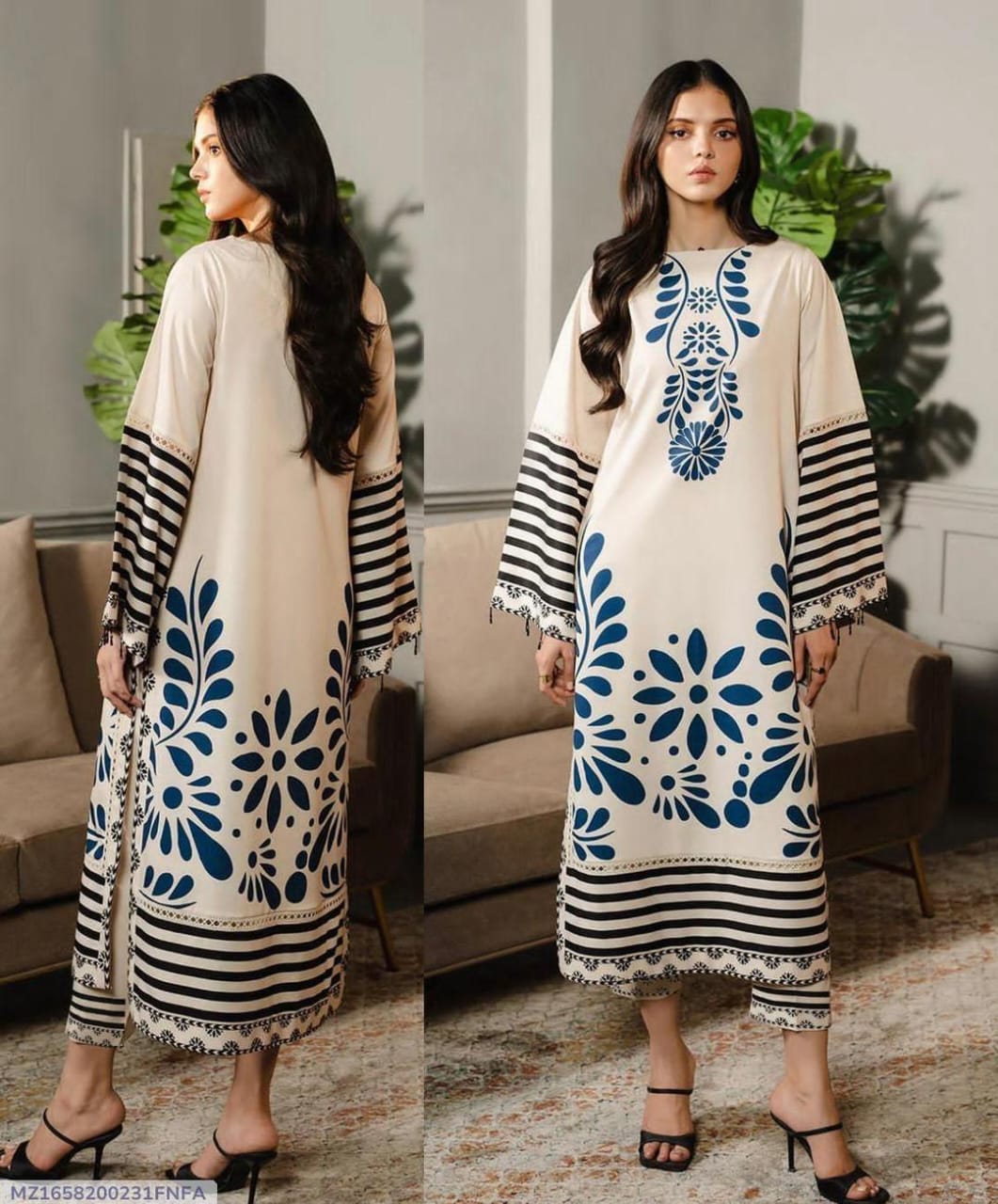 Stitched Printed Shirt And Trouser