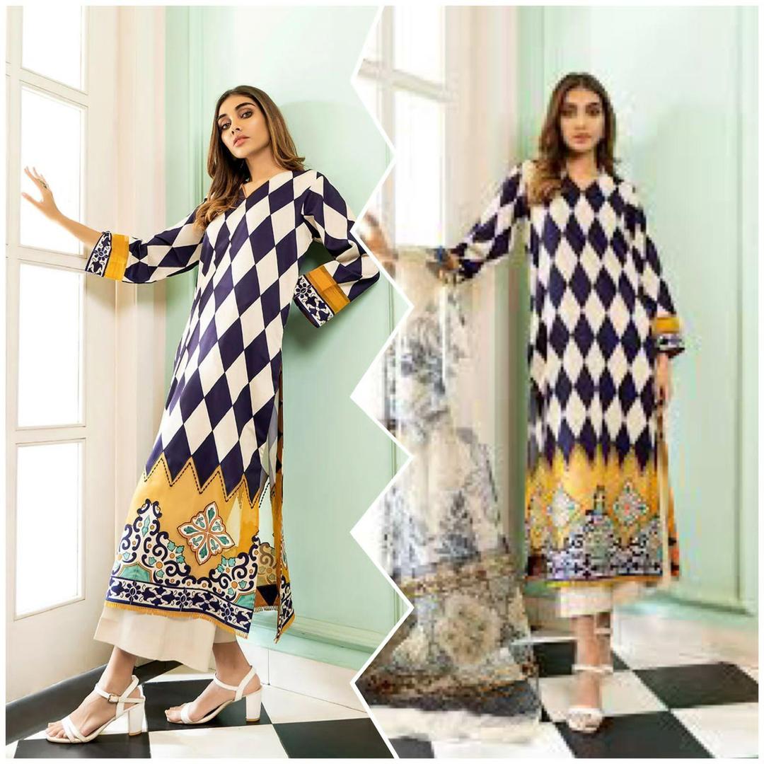 Stitched Printed Shirt And Trouser