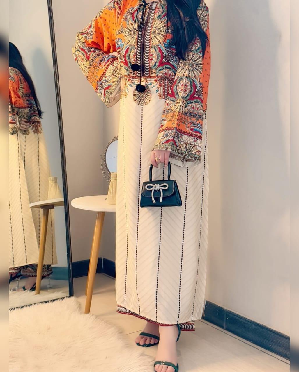 Stitched Printed Silk Shirt And Trouser