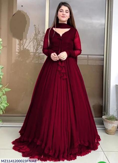 Stitched Chiffon Plain Max