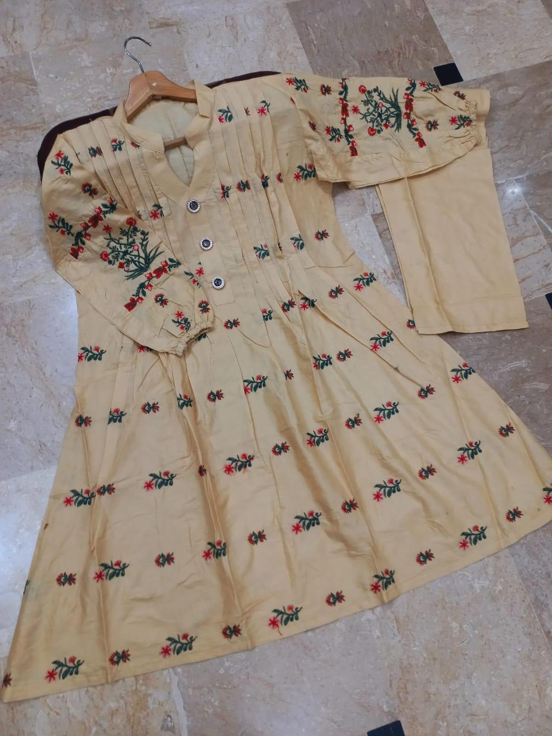 Cotton Embroidered Shirt And Trouser