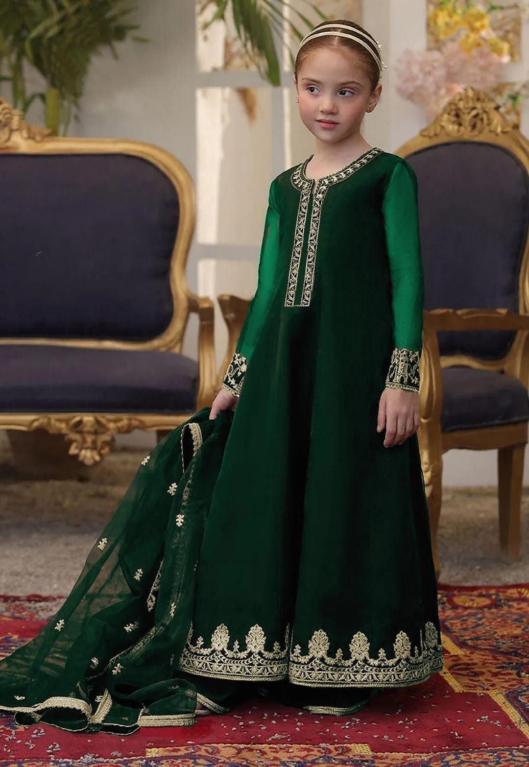 Embroidered Kurta And Shalwa