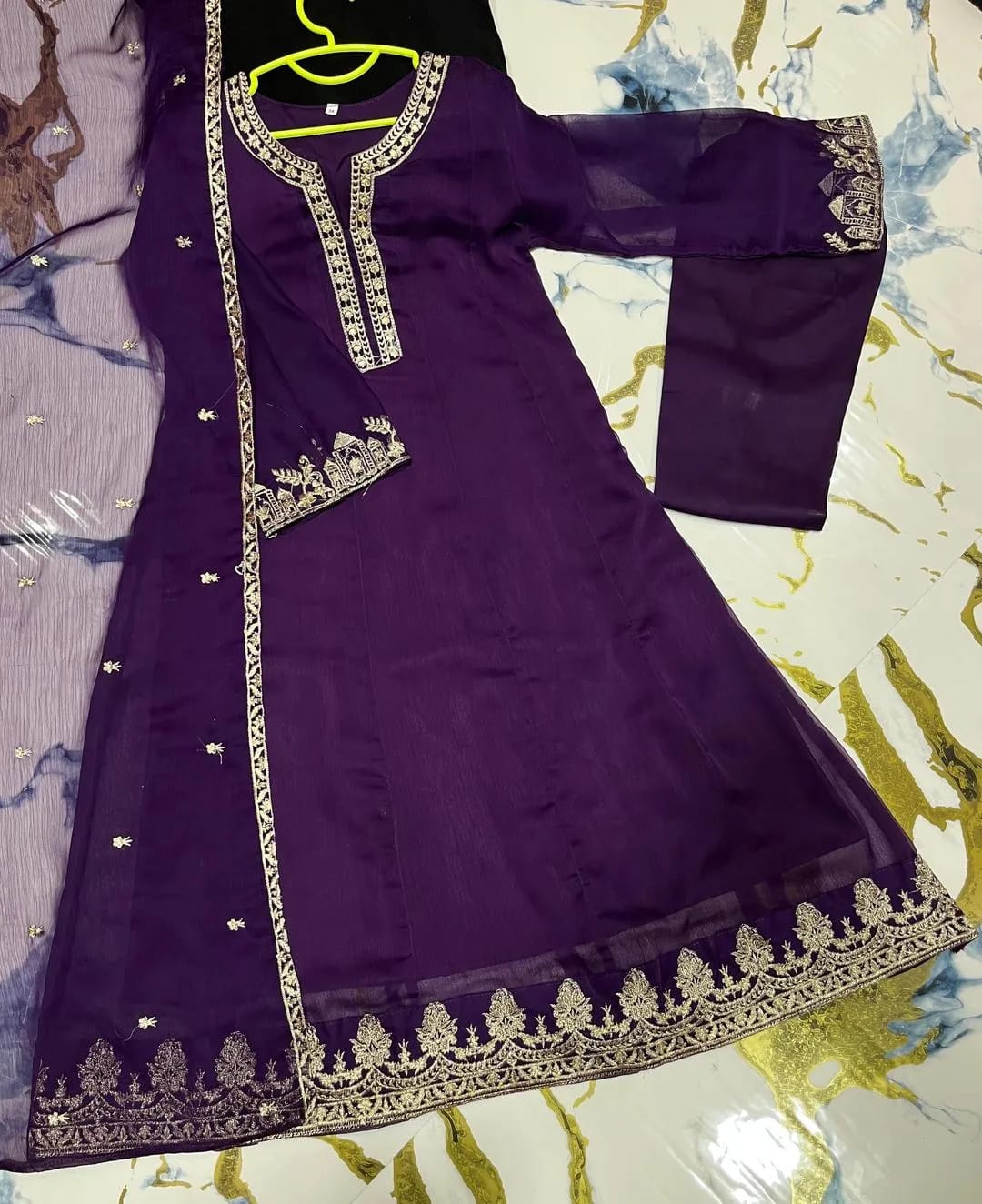 Embroidered Kurta And Shalwa