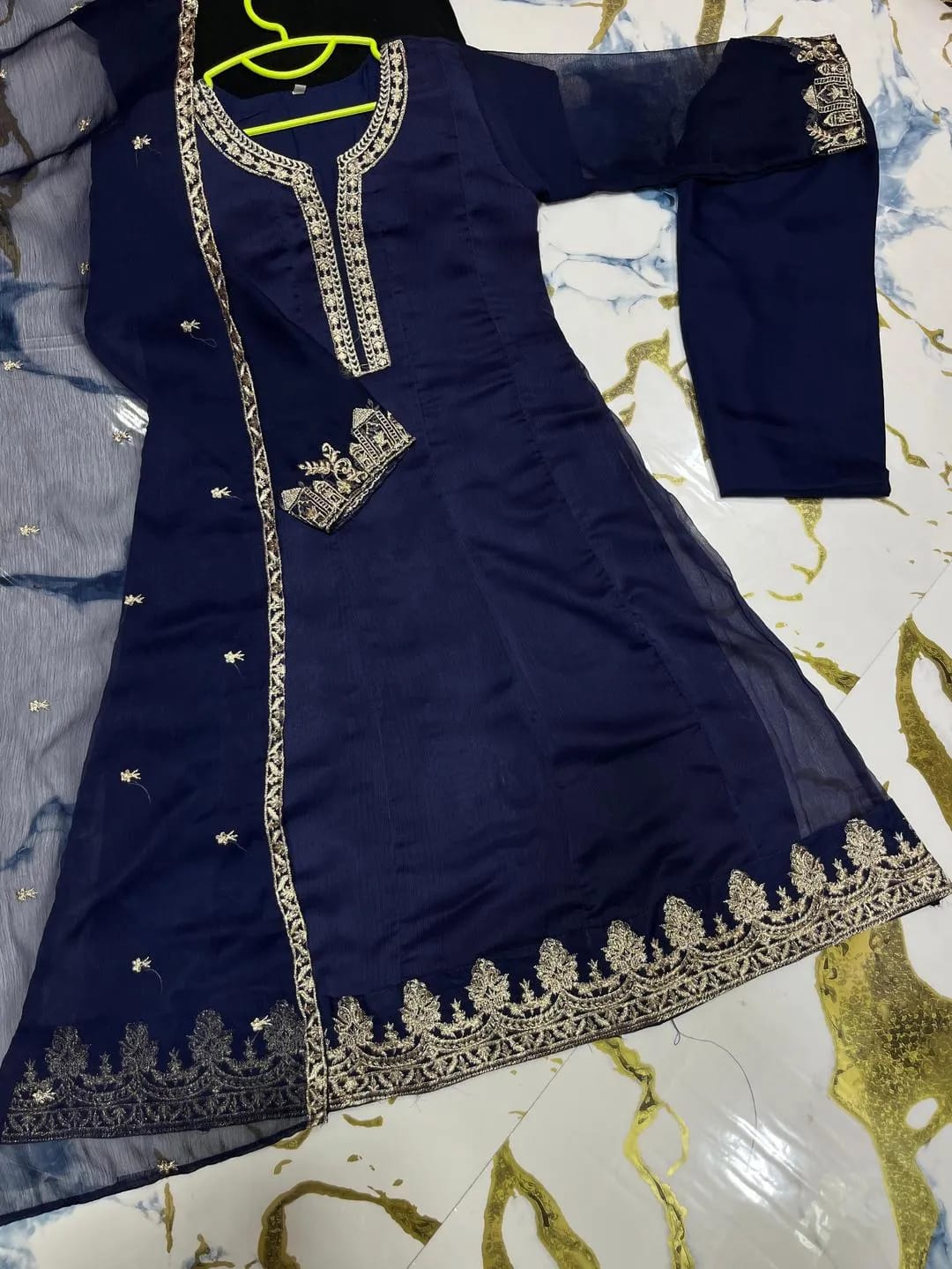 Embroidered Kurta And Shalwa