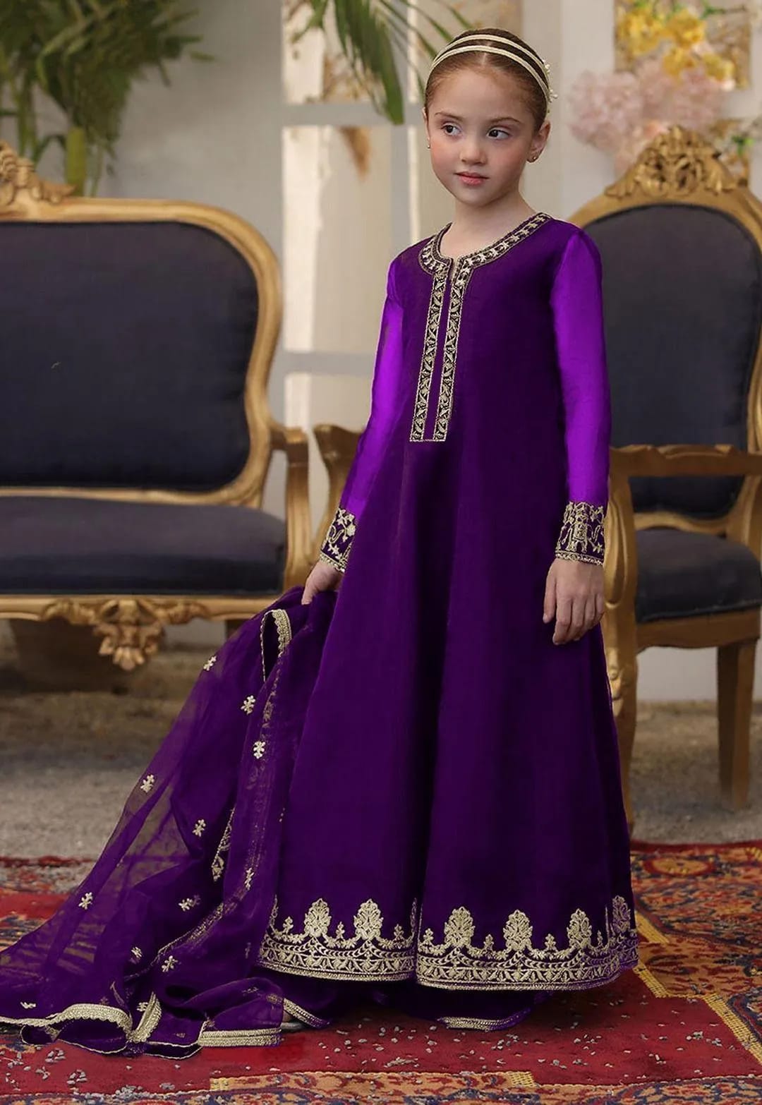 Embroidered Kurta And Shalwa