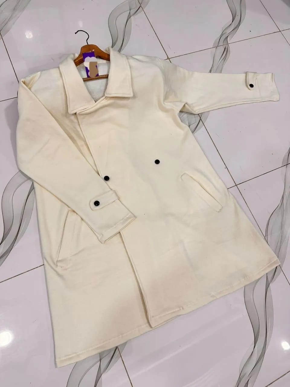 Fleece Plain Overcoat