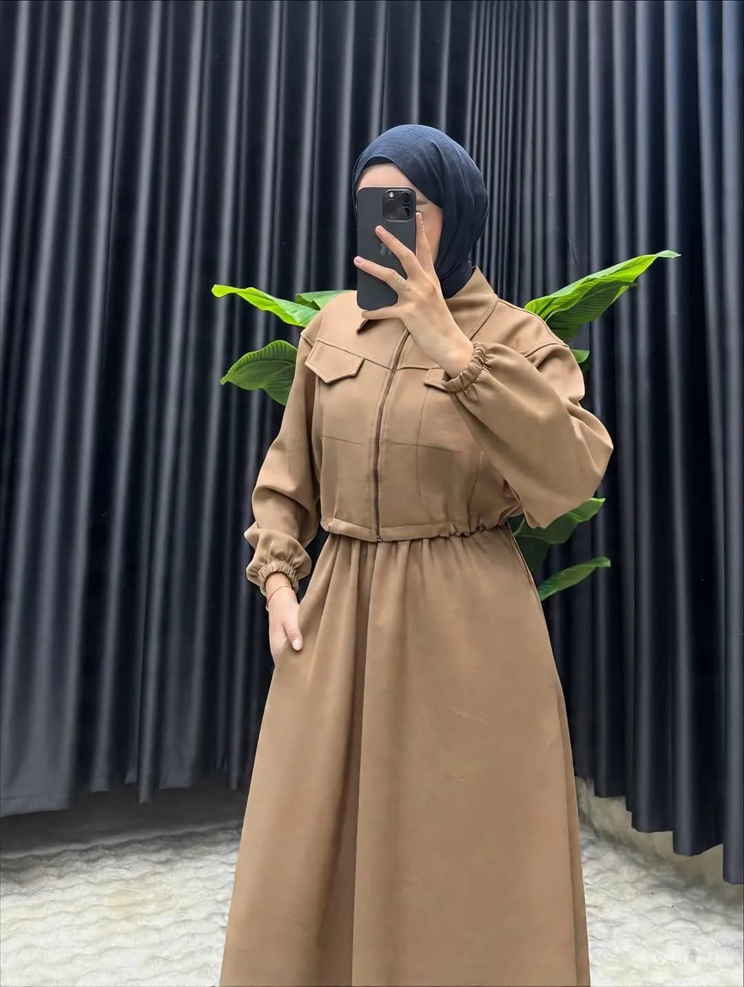 Fleece Plain Zipper Tracksuit