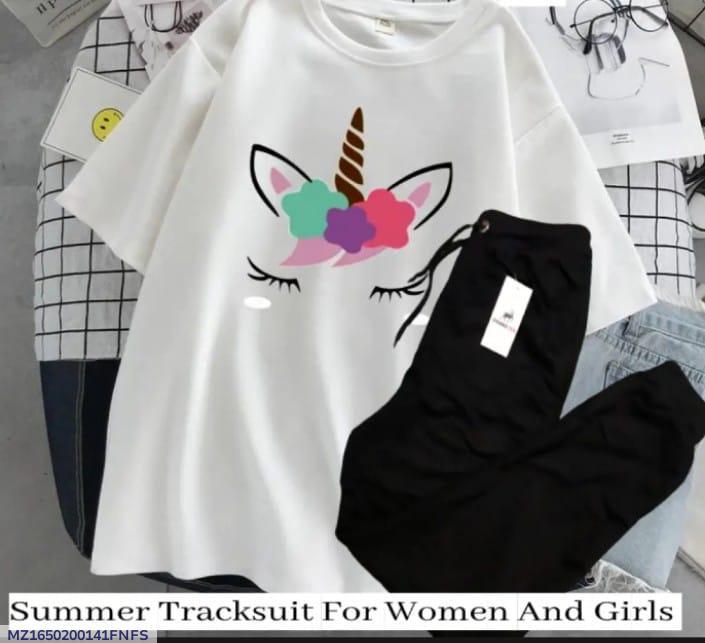 Women's Stitched Printed Tracksuit