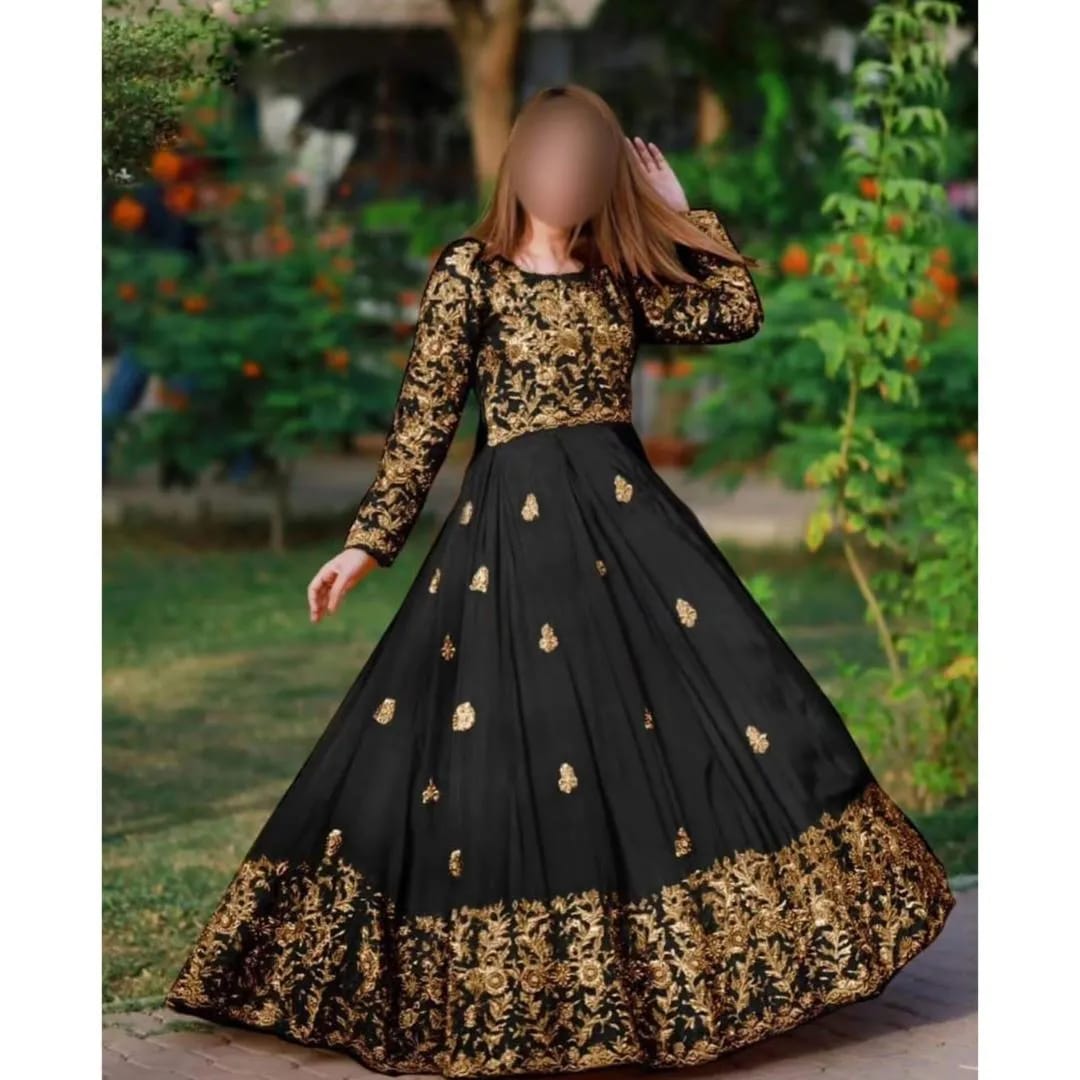 Shamoz Silk Embroidered Frock And Trouser