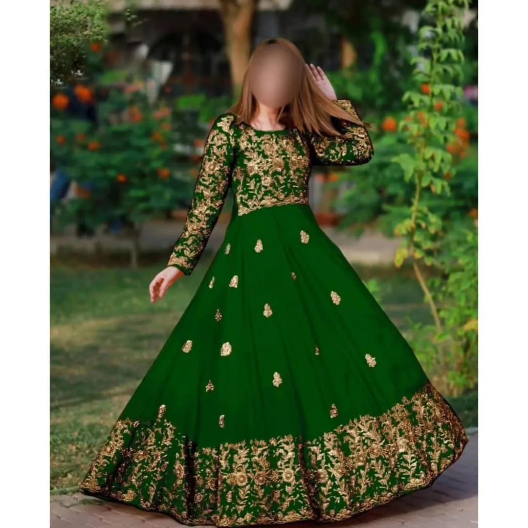 Shamoz Silk Embroidered Frock And Trouser