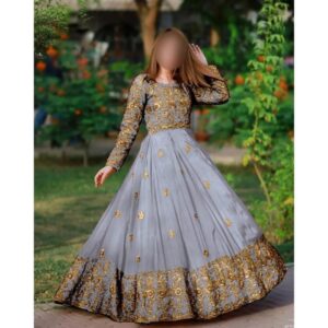 Shamoz Silk Embroidered Frock And Trouser