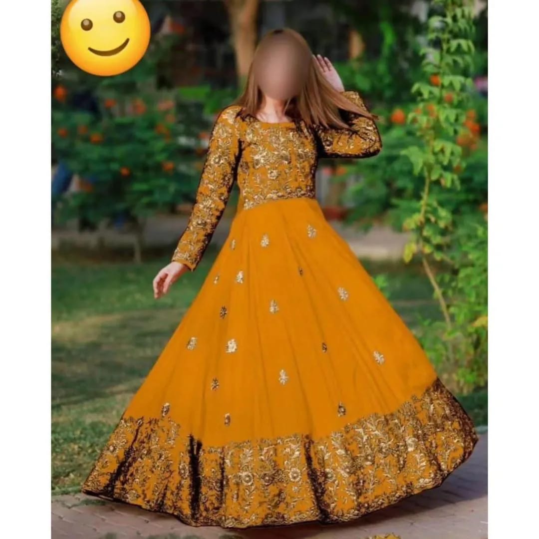 Shamoz Silk Embroidered Frock And Trouser