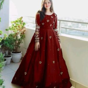 Embroidered Frock And Trouser