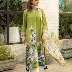 Stitched Silk Printed Shirt And Trouser