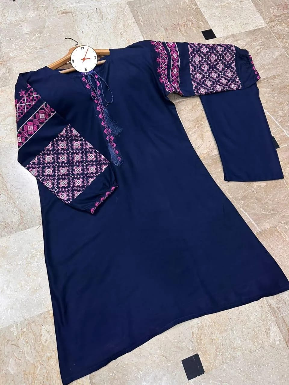 Linen Embroidered Shirt And Trouser