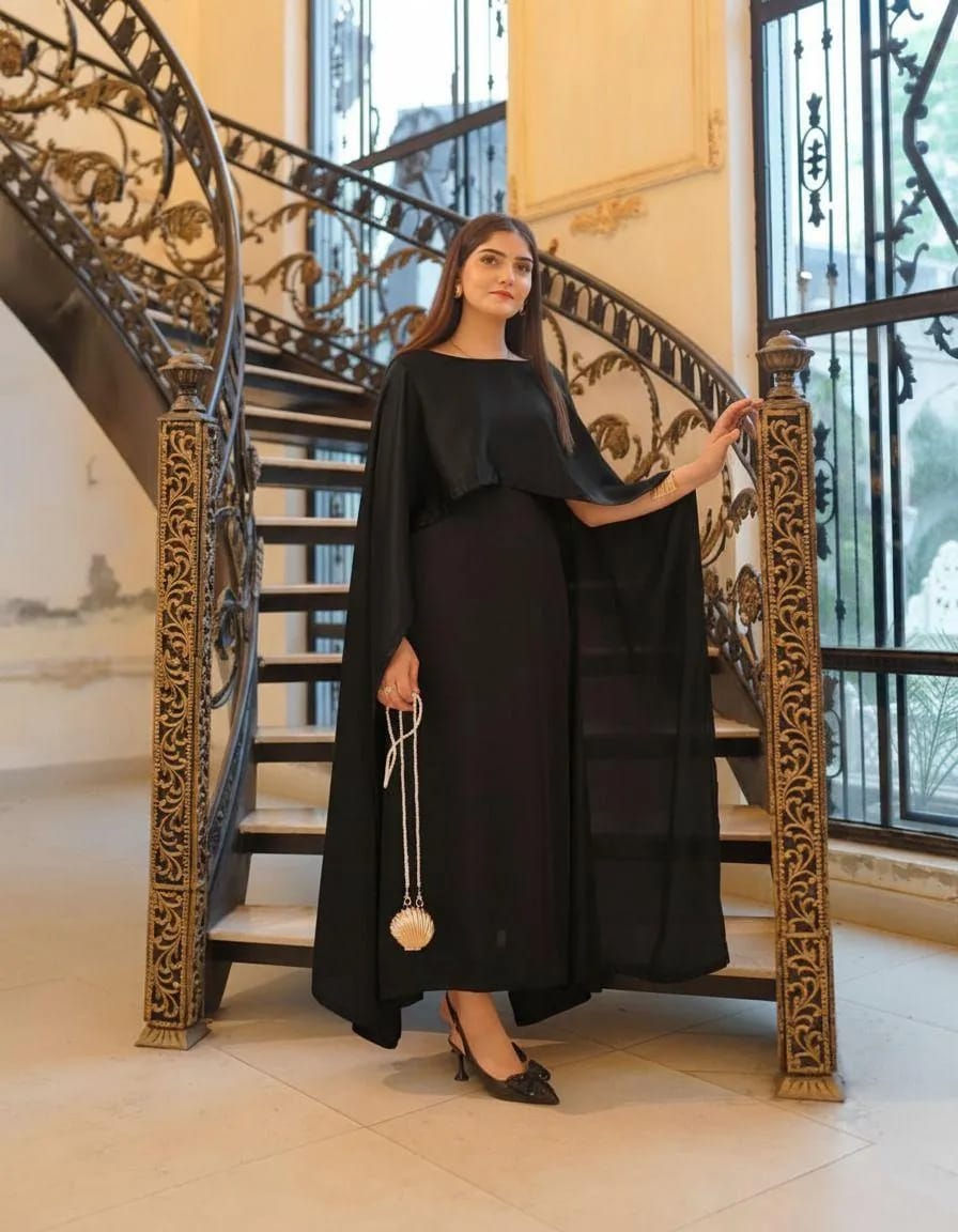 Shamoz Silk Plain Maxi And Jacket