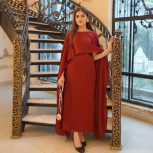 Shamoz Silk Plain Maxi And Jacket