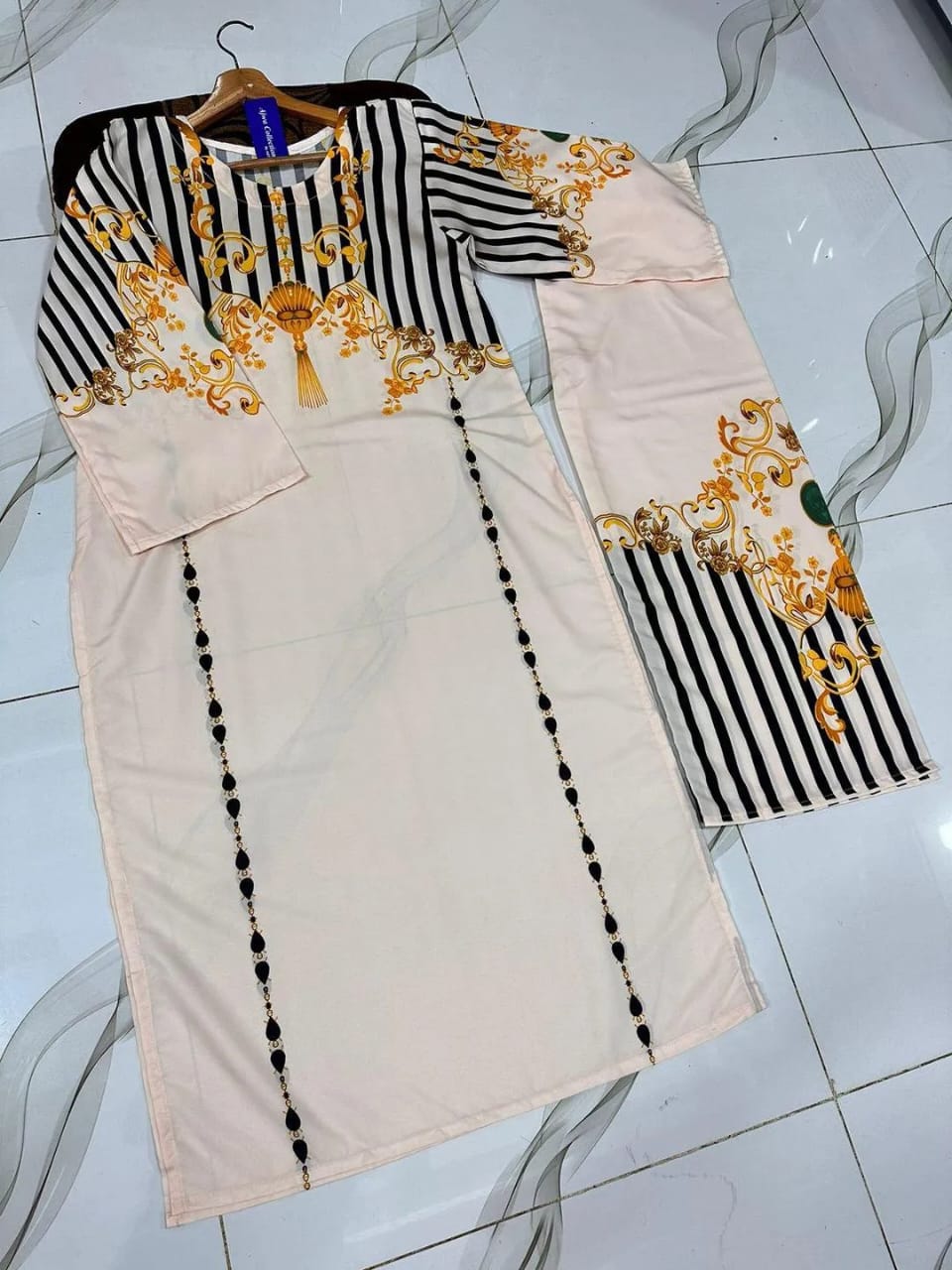 Swiss Lawn Printed Shirt and Plain Trouser