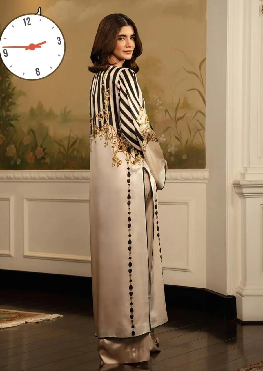 Swiss Lawn Printed Shirt and Plain Trouser