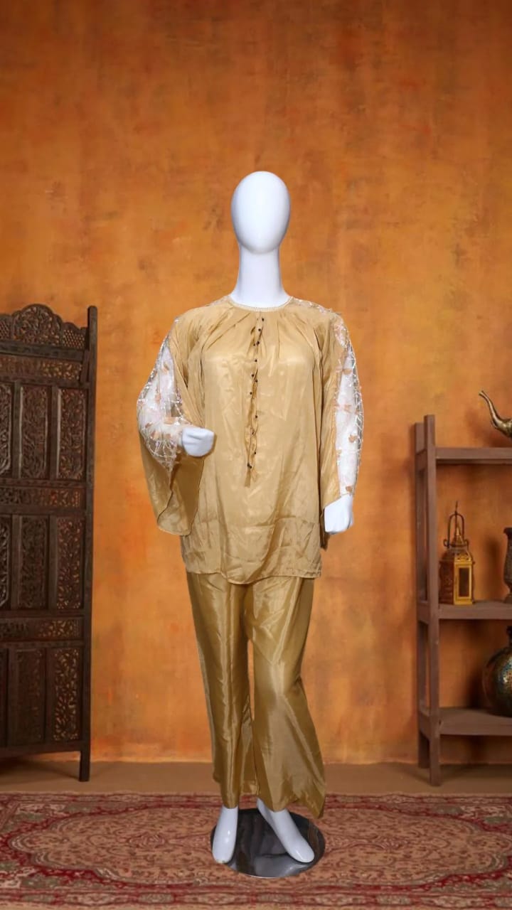 Raw Silk Plain Shirt And Trouser