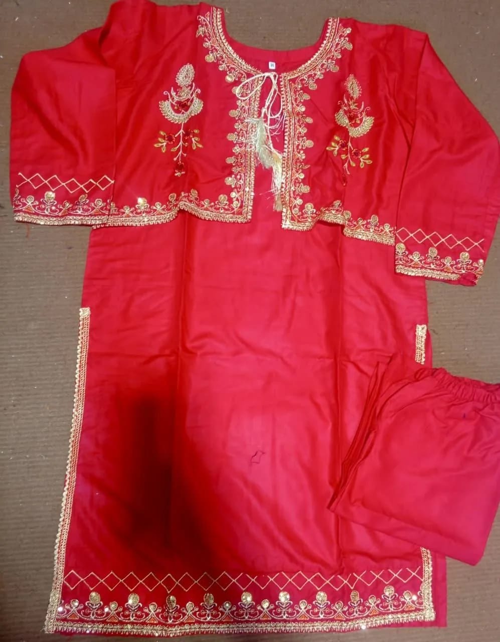 Linen Embroidered Shirt And Trouser