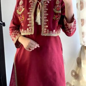 Linen Embroidered Shirt And Trouser