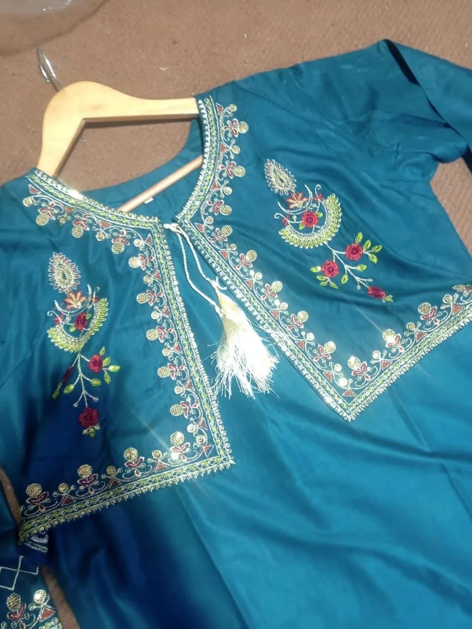 Linen Embroidered Shirt And Trouser