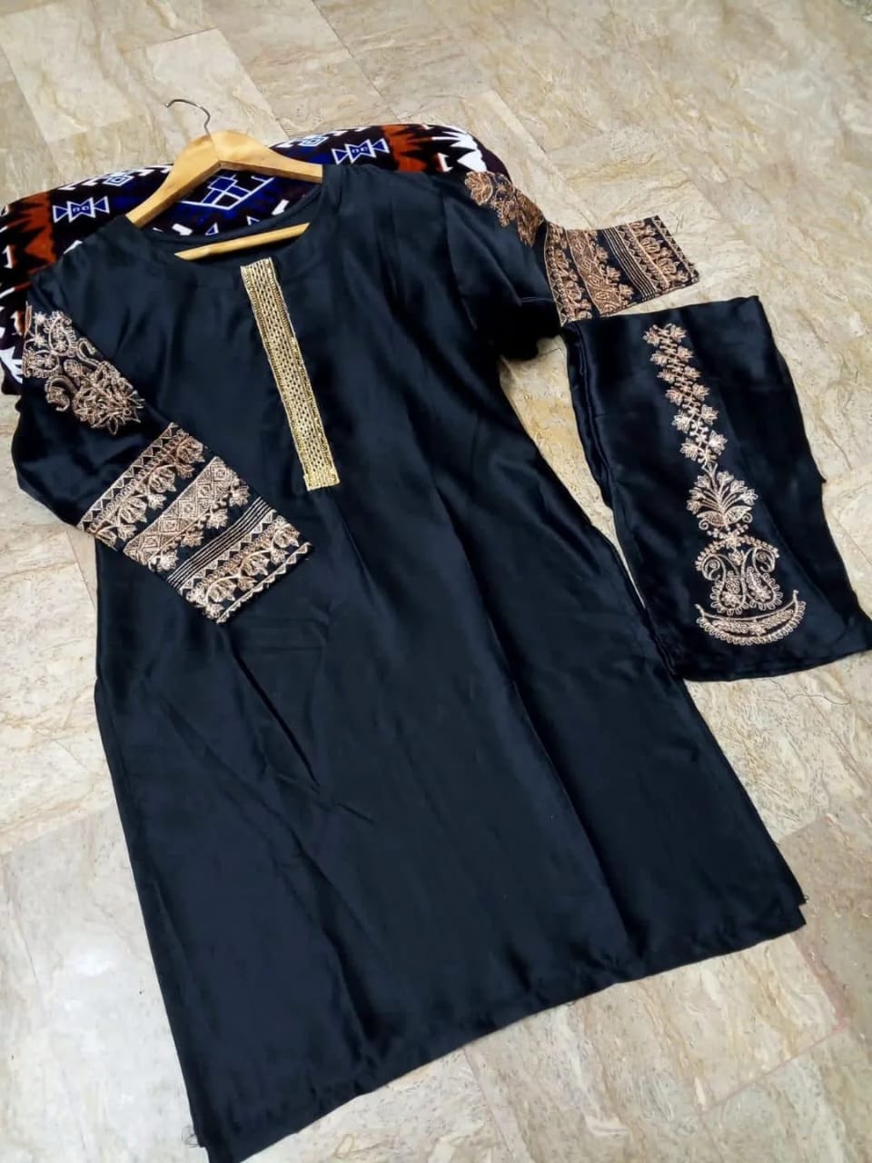Silk Embroidered Shirt And Trouser