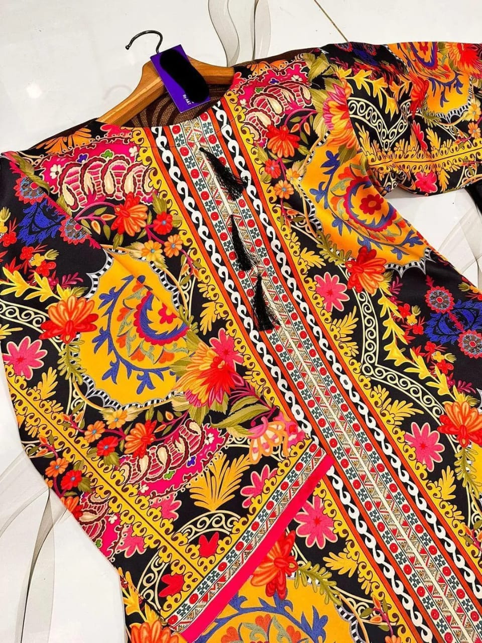 Silk Digital Print Shirt And Trouse