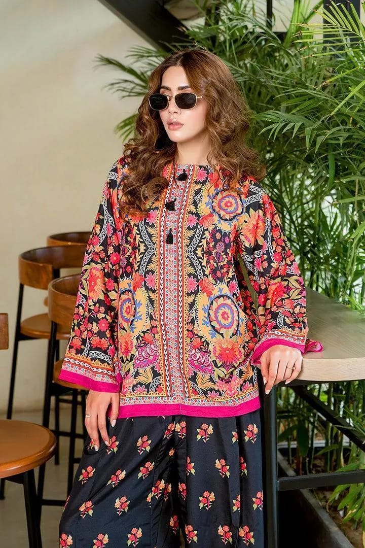 Silk Digital Print Shirt And Trouse