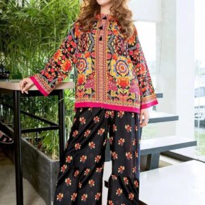 Silk Digital Print Shirt And Trouse