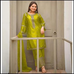 Shamoz Silk Embroidered Shirt And Trouser