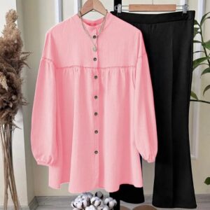 Georgette Plain Shirt And Trouser